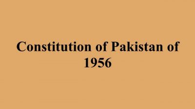 Constitution of  Pakistan 1956.