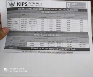 KIPS-Academy-Entry-Test-MCAT-ECAT-Preparation-fee structure