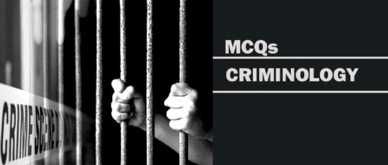 Criminology MCQs From CSS Past Papers PDF