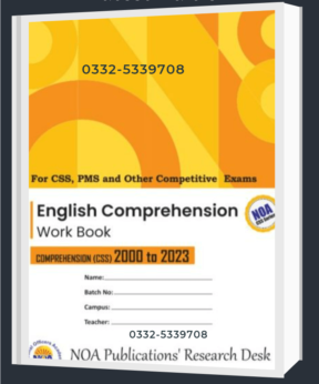 English Comprehension Work Book By NOA CSS PMS