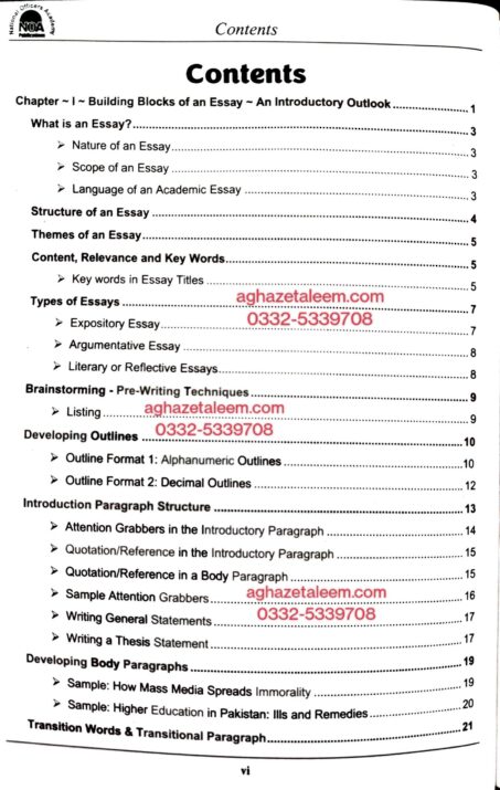 noa English essay writing book for competitive exams